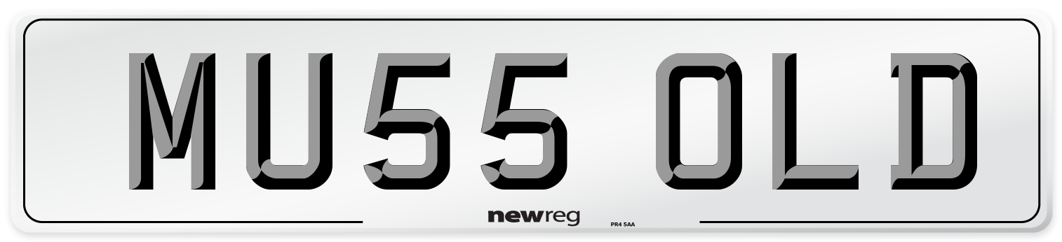 MU55 OLD Number Plate from New Reg